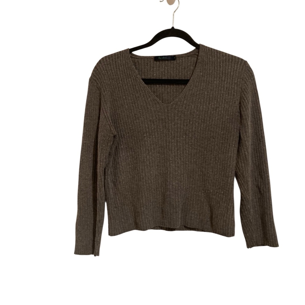 VTG Boden V-Neck Gray Silk/Cashmere Blend  Sweater